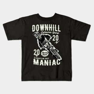 Downhill Moto Maniac Kids T-Shirt